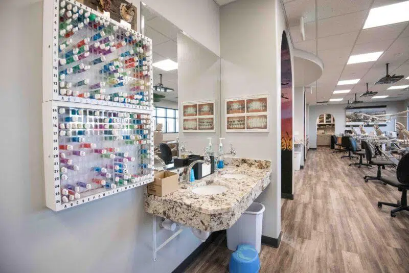 Whimsical entrance at Utah Children's Dentistry